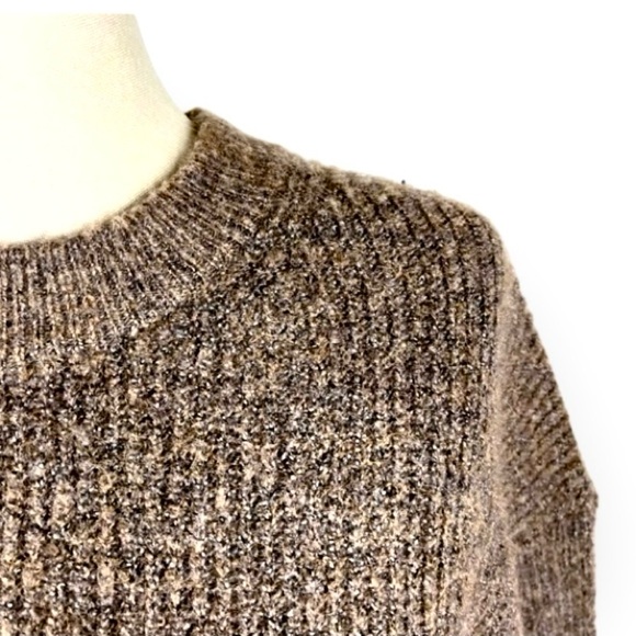 HEARTLOOM “CELINE MARLED” BROWN HEATHER SWEATER - Picture 5 of 7